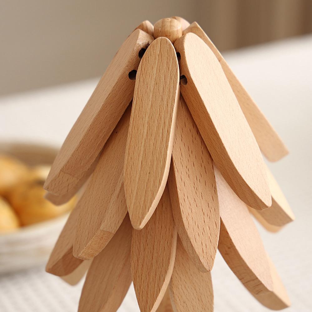 Wooden Tree Coasters 4Pcs Tree Shaped Tree Shaped Trivet Mats for Hot Dishes, Hot Pots and Pans