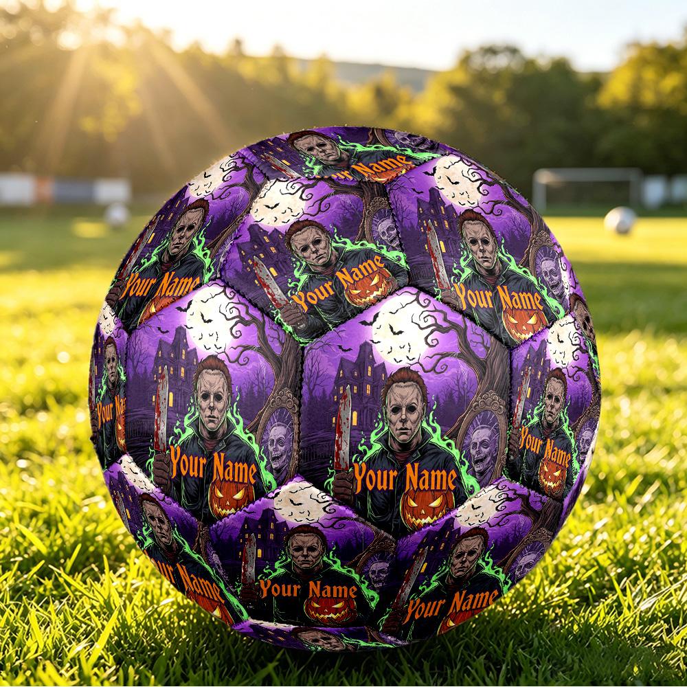 Size 5 FootballHalloween Michael Myers Durable PU Soccer Ball for Sports Training Outdoor Competition