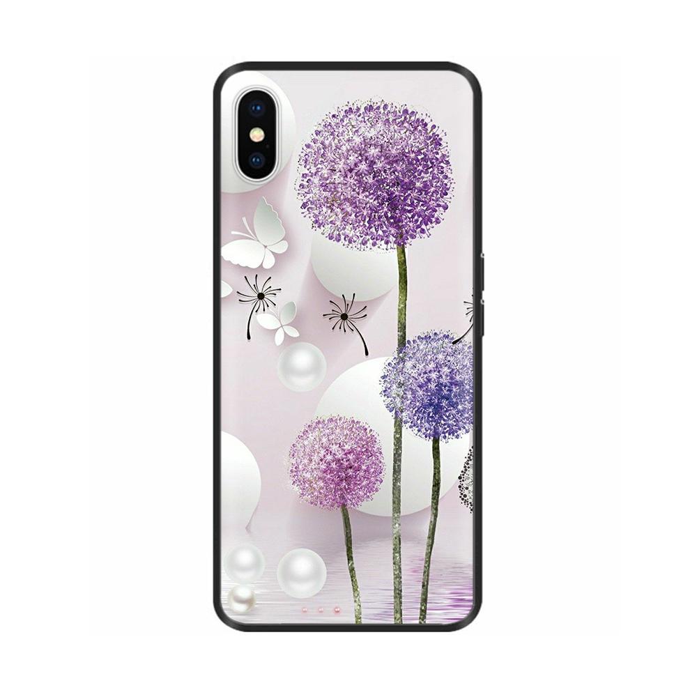 For iPhone X XS Flowers Soft TPU Silicone Phone Cases Shockproof Cover For iPhone X Xs Max XR Soft Liquid Housing Fundas Capa