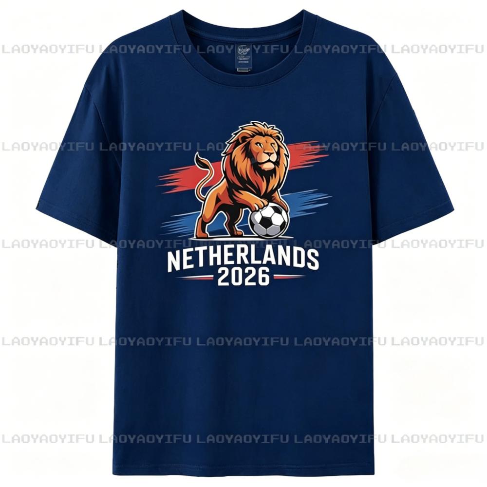 Netherlands 2026 Patriotic Soccer Fan TShirt National Lion Symbol Football Lover Tee Soccer Part Supplies Shirt Men Women Tops