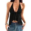 Women's Fashion Summer  Strap Sexy Backless Sleeveless Camisole Slim Backless Top