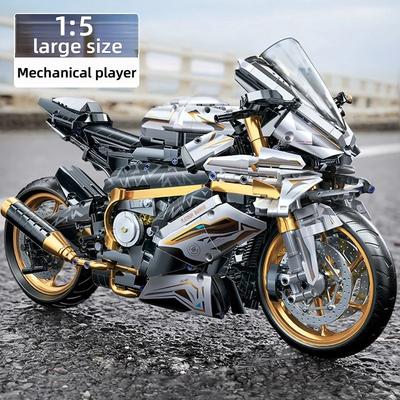 Technisches Sportwagen Motorrad Bauspielzeug Rennmodellbausätze Hypercar Bausteine Modell Kinder Erwachsene Montage Spielzeug Geschenke