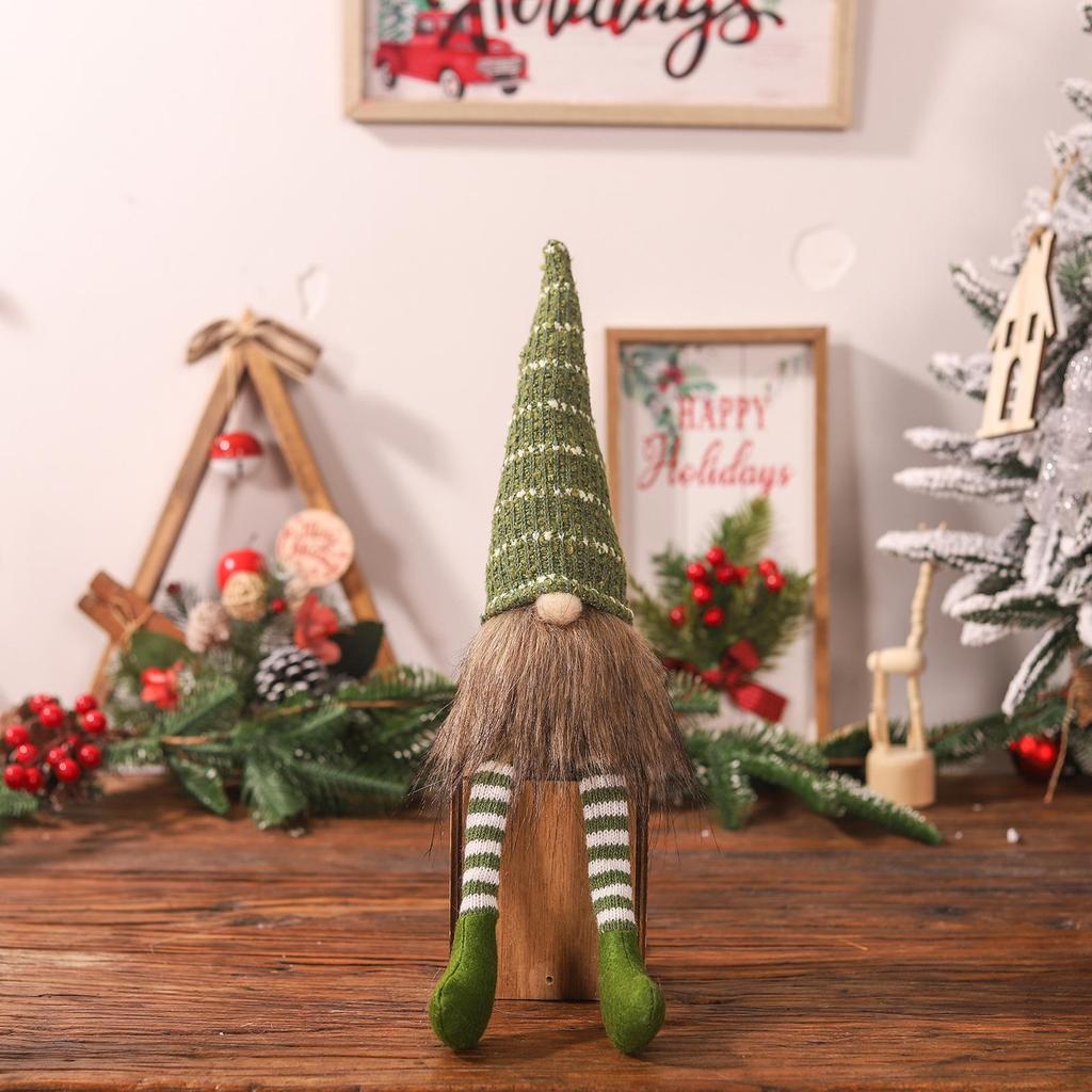 Christmas Gnome Ornament: Long-Legged Faceless Doll Hanging Decoration