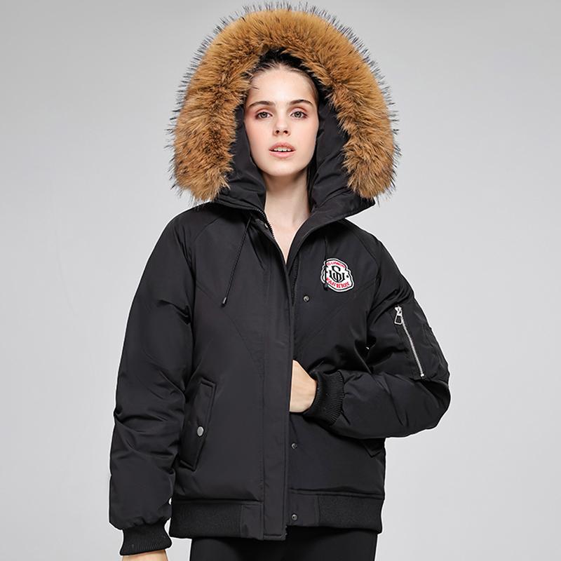 Fashion Women's Winter Jackets Hooded Faux Fur Collar Casual Parka Female Long Sleeve Warm Coat