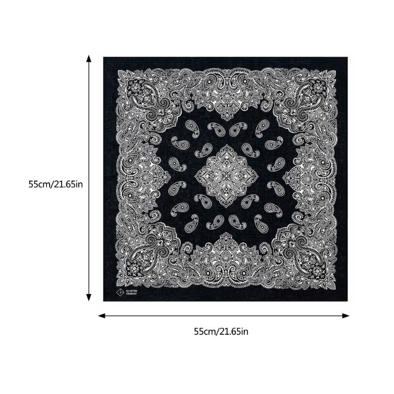 Paisleys Bandanas Handkerchief Multifunctional Scarves Hiphop Styles Scarf for Men and Women