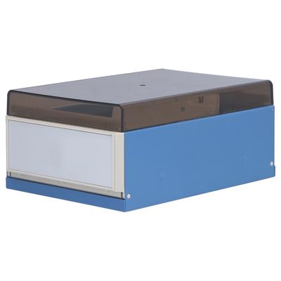 KW Trio Index Card Holder Blue Large Capacity Convenient Practical Storage Box for Office