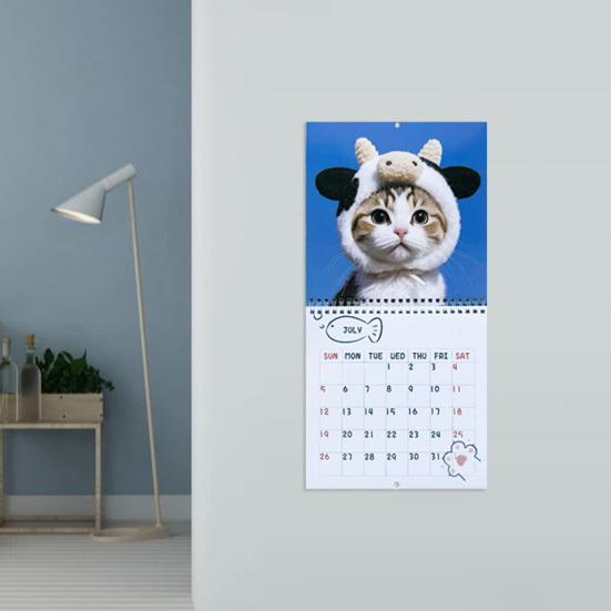 Unreasonable Cat Calendar 2026 Jan.2026 - Dec.2026 12-Month Calendar Funny Kitten Wall Planner for Home Office Decoration