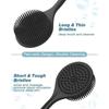 Used for deep cleaning, massage, skincare, double-sided silicone back long handle shower brush, shower exfoliating tool