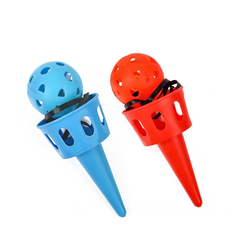 Conjunto de 1/2 Peças Jogo Sensorial de Lançar e Pegar Conjunto de Brinquedos ao Ar Livre Conjunto de Pegar Treinamento de Coordenação Mão-Olho para Crianças