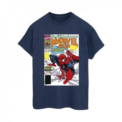 Womens/Ladies Spider-Man Marvel Age Comic Cover Cotton Boyfriend T-Shirt