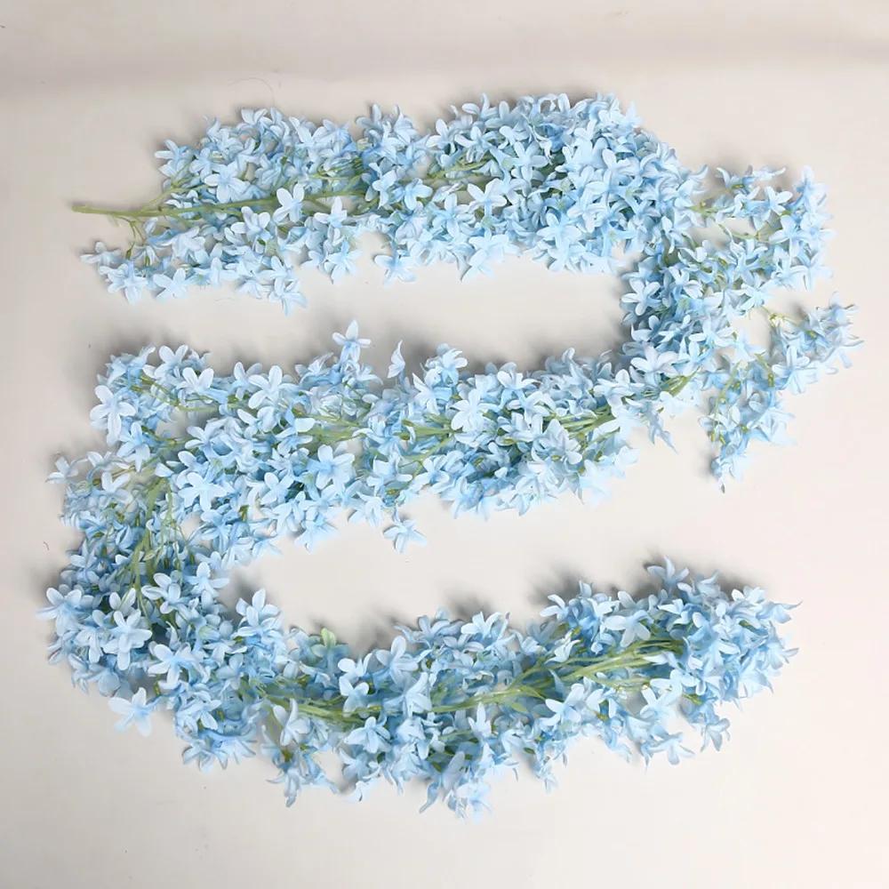 Multicolor Lilac Artificial Flower Flower Wreath DIY Simulation Flower Vine Photo Props Ornament Faux Flower Party Supplies