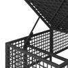3 Piece Garden Corner Sofa Set with Cushions Black Poly Rattan