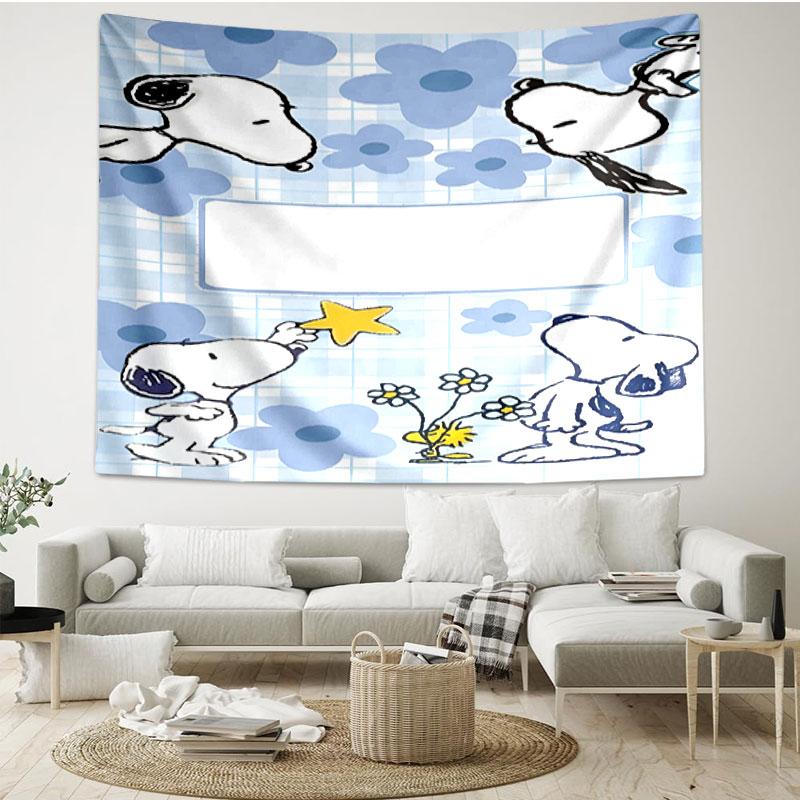 Snoopy Print Tapestry - Portable Wall Decor Cloth, for Home, Dorm, Travel, Bedroom, Living Room - Ideal Birthday Housewarming Gift