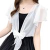 Women's Chiffon Summer Shawl Jacket - Super Light Short Sleeve Cardigan
