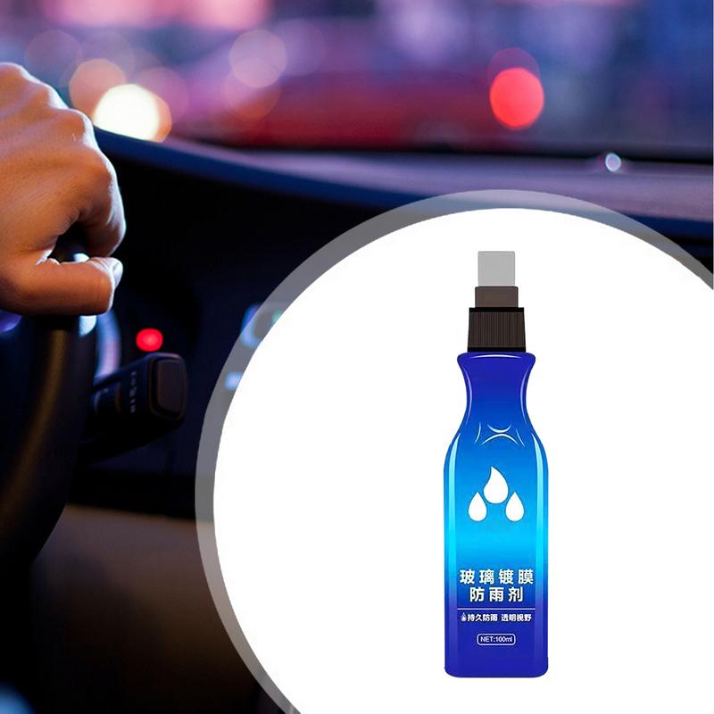 Anti-Beschlag-Autofensterreiniger 3,38 oz Auto-Windschutzscheiben-Defogger-Lösung Autoglas Hydrophobe Lösung Regenfeste Folie für die Rückansicht