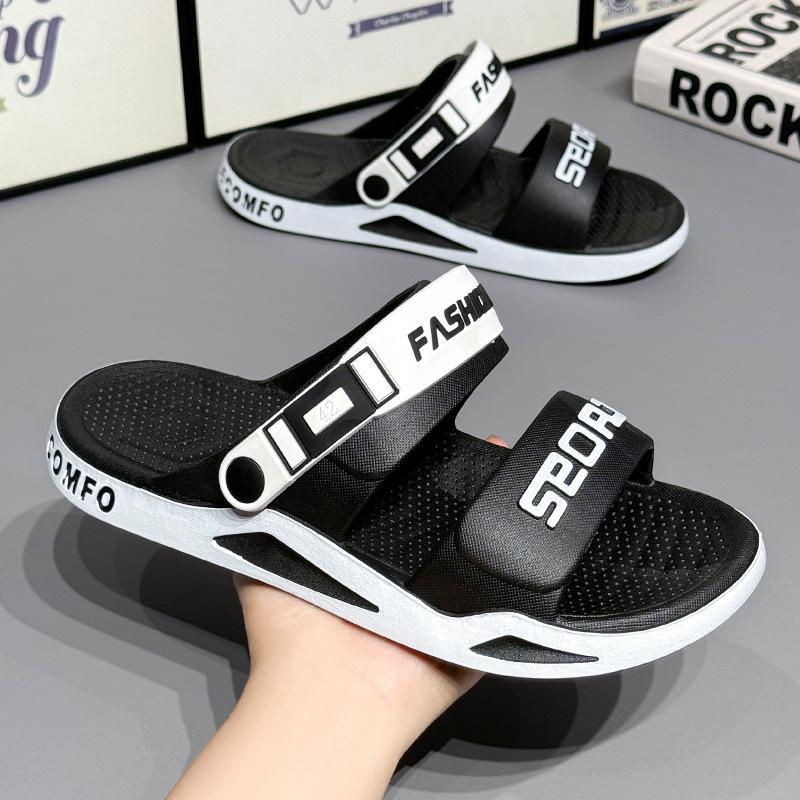 

New men s sandals summer casual beach wear outdoor sports wear-resistant Vietnamese cool slippers men 38-39 білий