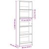 Bookshelf Concrete Grey 60x24x176 cm Engineered Wood