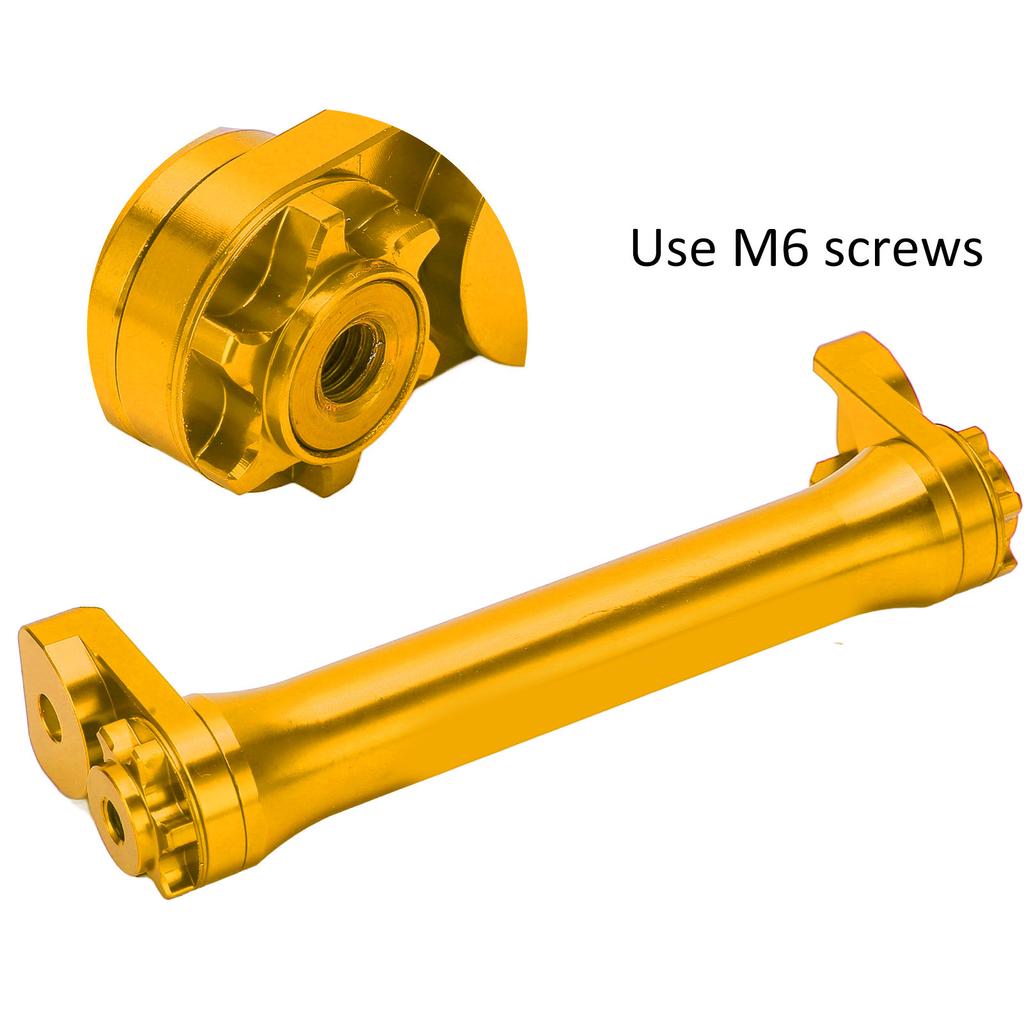Aluminum Alloy Easy Wheel Extension Telescopic Bar for 3sixty Folding Bike 124mm Contraction Length