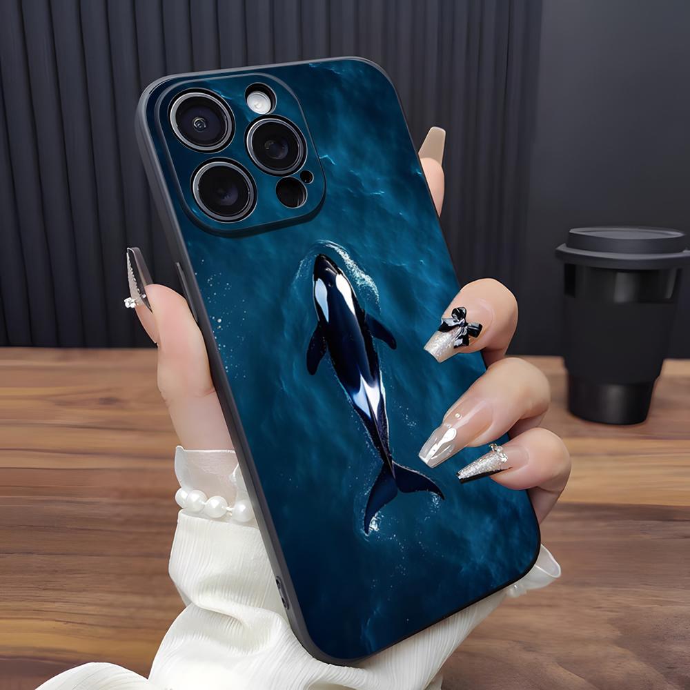 Ocean Animal Whale Phone Case For IPhone 17 Pro Max 15 Pro 16 14 Plus 12 13 Mini 11 Pro Shockproof Soft Cover