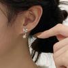 Elegant Pearl Bow Stud Earrings - Chic and Trendy Design for Women