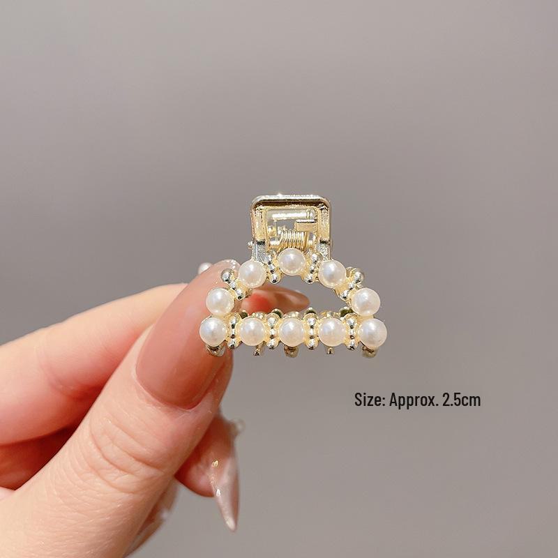 Women's Half-Tied Pearl Hairpin - 2024 New Side Clip for Back of Head