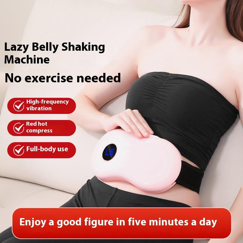 Vibration Fitness Massager with Heating Settings, Body Abdominal Weight Loss Belt, Waist Hot Compress, Household Shaking, Body Building Machine
