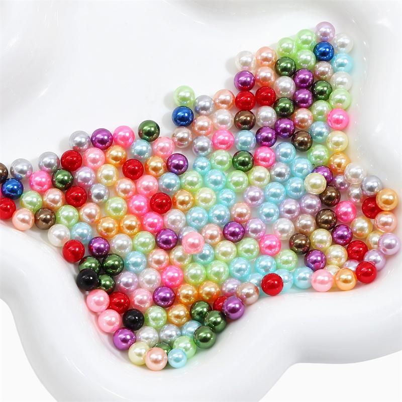 

3-8 мм, 2000 шт./лот, АБС-пластик, жемчужные бусины без отверстий, круглые пластиковые бусины для изготовления ювелирных изделий своими руками 5mm 5000pcs/bag
