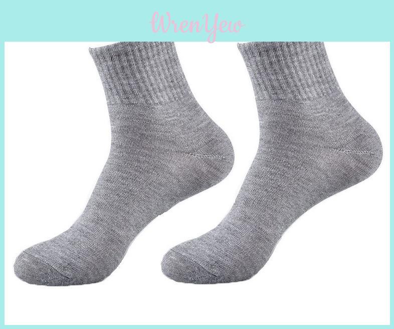 Superior Quality Men's Cotton Socks Moisture-wicking Anti-odor Crew Length