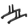 2 Set Room Divider Screen Holder Width Adjustable Movable Aluminum Alloy Screen Partition Feet Holder with Wheels Black
