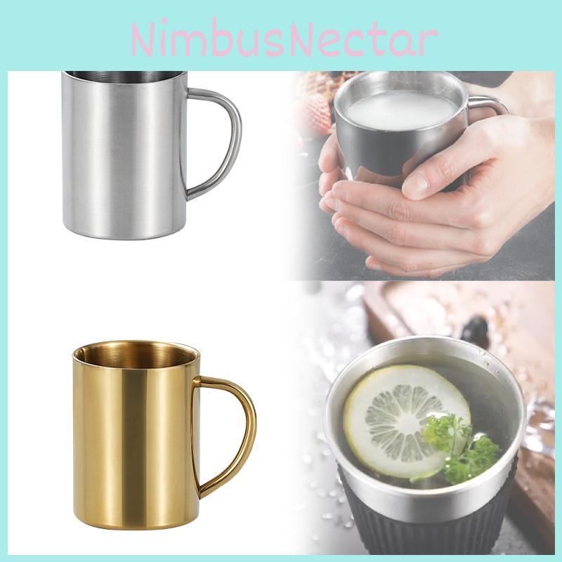 Stainless Steel Insulated Mug Lid Coffee Double Layer Anti Slip Drinking Cup