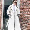 Cappotto Lungo in Lana Bianco da Donna Autunno Inverno Britannico Ispessito Cappotto in Lana Doppiopetto Capospalla