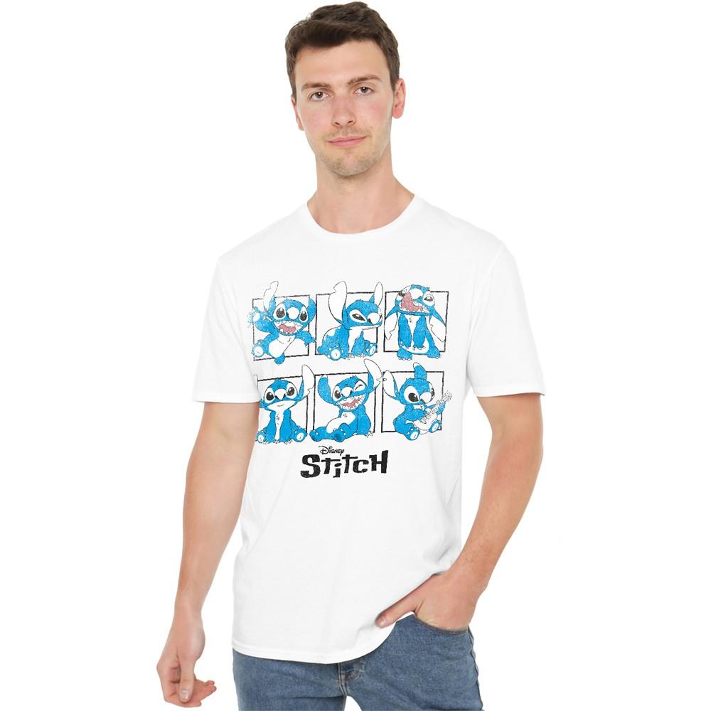 Lilo Stitch Graphic Blocks Adults T-Shirt S-5XL White S
