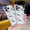 Factory cartoon shark pattern UV painting Apple 16promax mobile phone case four corners anti-drop TPU soft case
