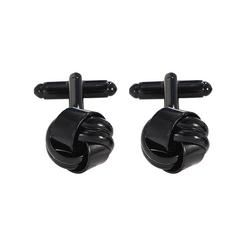 Popular European & American Twisted Sleeve Hollow Cufflinks for Men's Shirts