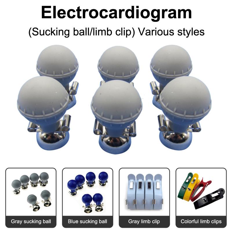 Full Set Chest Suction Ball & Limb Clamp Clip Ecg Electrodes Dual Or Multi-Function Ekg Electrode For Ecg Machine Adult Use
