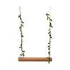 Parrots Bridge Hammock Swing Bridge Swing Standing Training Supplies Bridge Wood Hammock with Twisted Rope Toy