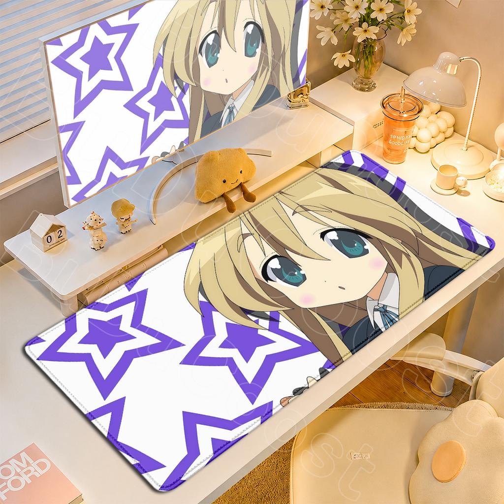 Large Office Cabinet Keyboard Mat Anime Lucky Star Konata Izumi's Mouse Pad PC Accessories Large Cute Locking Edge Laptop Carpet