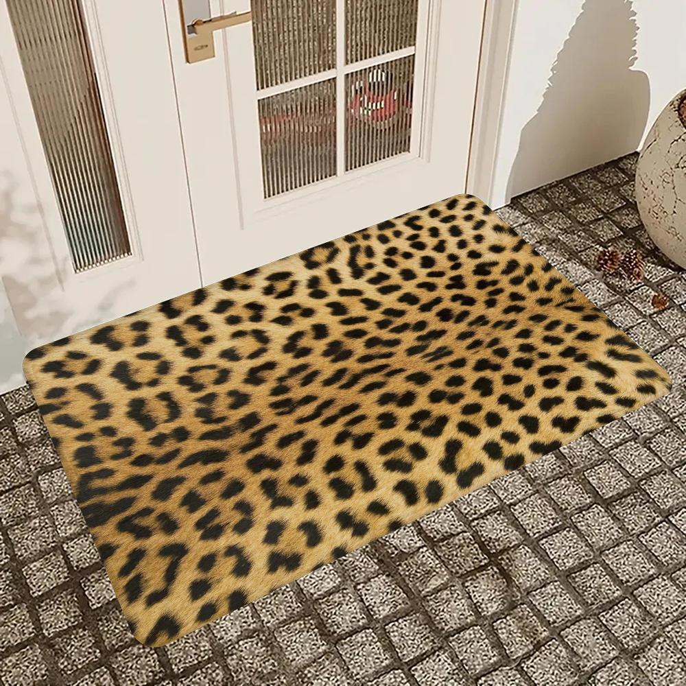 Leopard Cow Print Floor Mat Entrance Door Mat Nordic Style Home Doormat Bathroom-Toilet Mats Bedroom Hotel Decor Mat