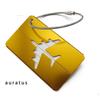 Aluminum Luggage Tag Anti-theft Steel Ring Durable ID Marker for Travel Suitcase Duffel Bag Backpack