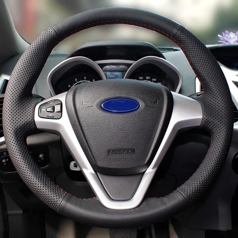 CARDAK Black Artificial Leather Car Steering