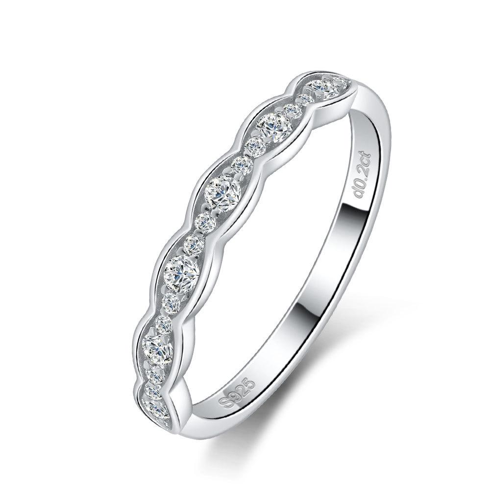 

Moissanite Eye-Shaped Sterling Silver Ring with 18K Gold Plating and Diamond Accents US 9.5 платиновый