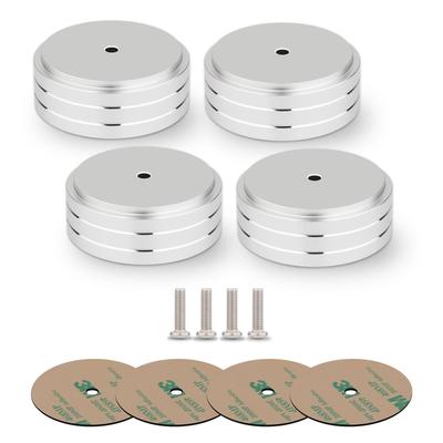 Monosaudio 4Pcs Insulator Speaker Audio Insulator Made of Aluminum Speaker Insulator Holds 400kg Weight Includes Ring Improves Audio Sound Quality