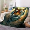 1PC Tiger Print Blanket, Throw For Sofa, Bed, Travel, Camping, Livingroom, And Bed, Printing Blanket With Soft And Warm Fabric Yy250918164