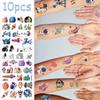 10sheets Cartoon Space Pattern Tattoo Stickers For Hand Face Body Temporary Waterproof Tattoo Stickers Kids Creative Gifts