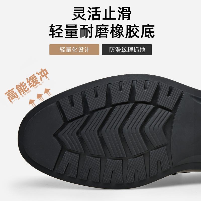 Loafers Men's Formal British Style Men's Shoes New Soft-soled Glossy Foot Cover Trendy Men's Business Casual Leather Shoes