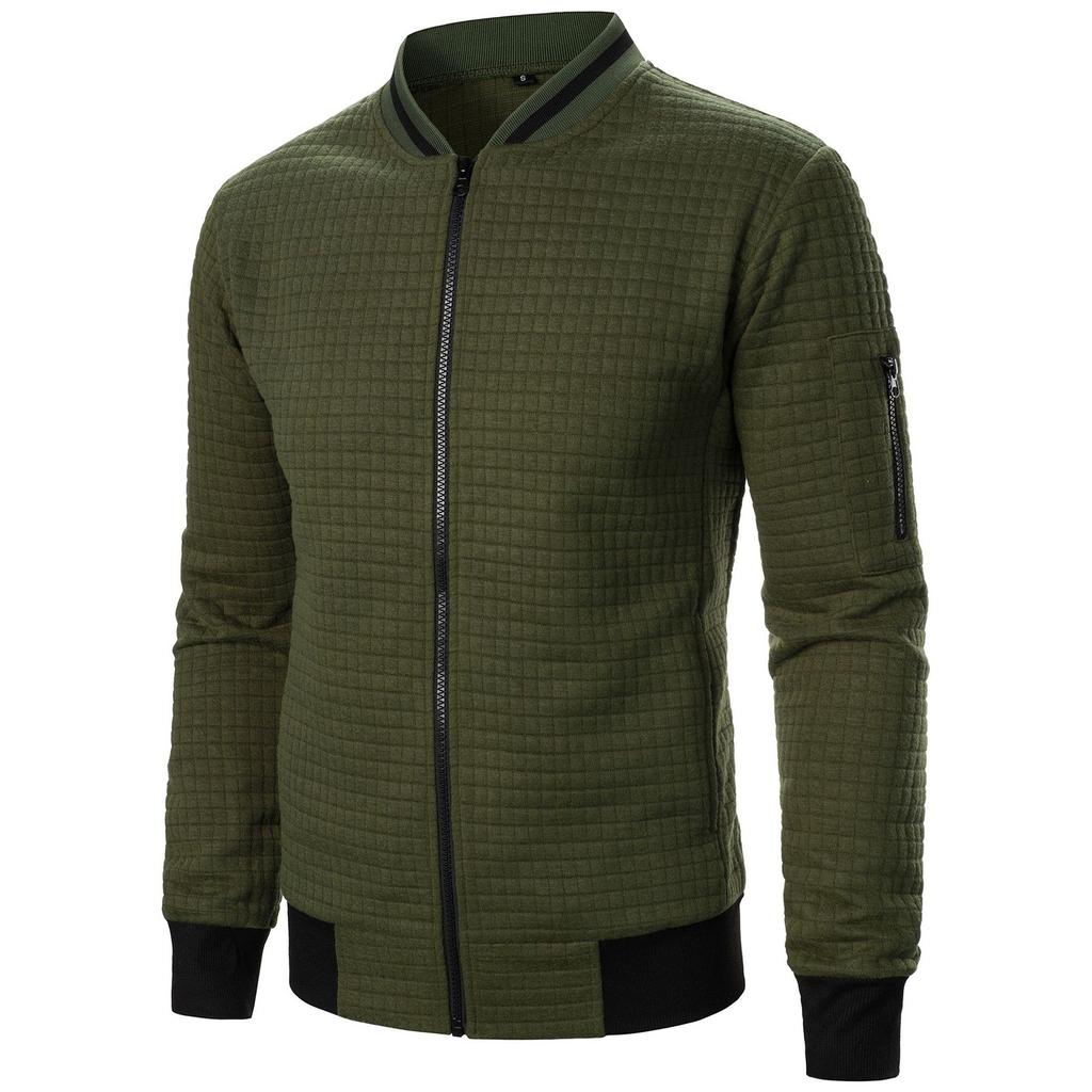 Sudadera con cremallera para hombre, de manga larga, informal, de moda, con cremallera
