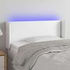 vidaXL LED Headboard White 103x16x78/88 Cm Faux Leather