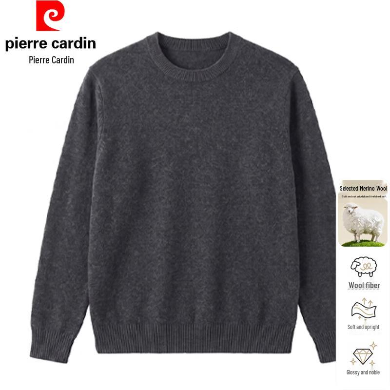 Pierre Cardin Men's Fine Spun Wool Blend Crew Neck Sweater