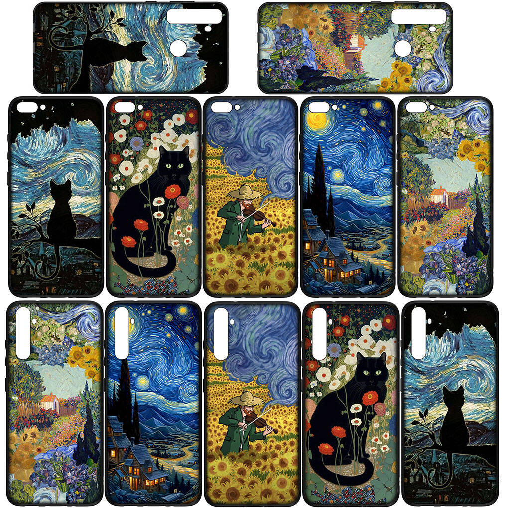 Phone Case for Samsung Galaxy S25 S23 S22 S24 Ultra FE S8 A05 A06 A15 A16 A36 A37 A35 A54 A55 A56 A57 A25 A26 A53 Starry Night Van Gogh Painting Cover