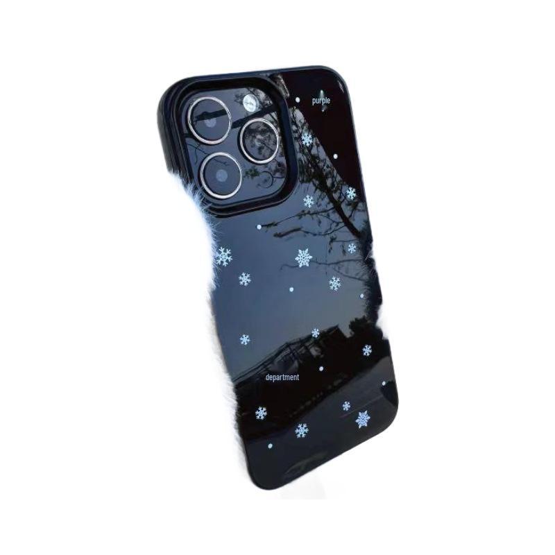 Snowflake Bow Phone Case for iPhone 15/14 Pro Max, 13, 12, 11 Pro, XR/XS/8 Plus